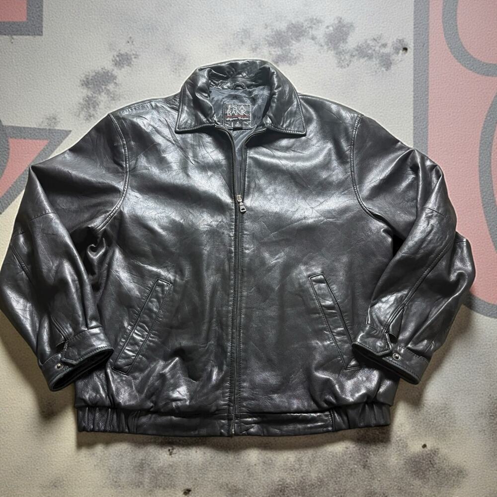 Vintage Jos A Bank Signature Collection Men's Medium Leather Jacket